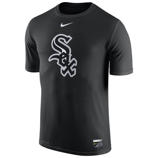 MLB Men Chicago White Sox Nike Authentic Collection Legend Logo 1.5 Performance TShirt Black->->Sports Accessory